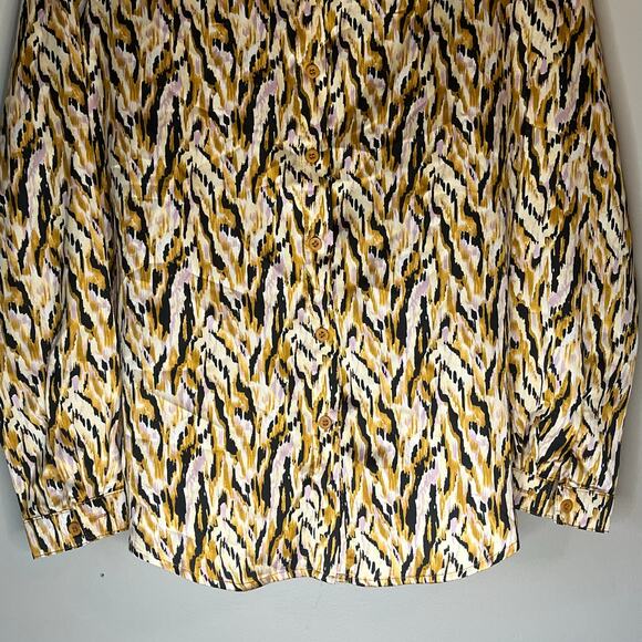 NWT! Boohoo Brown / Pink / Black Animal Print Blouse Size 8 - Picture 12 of 16